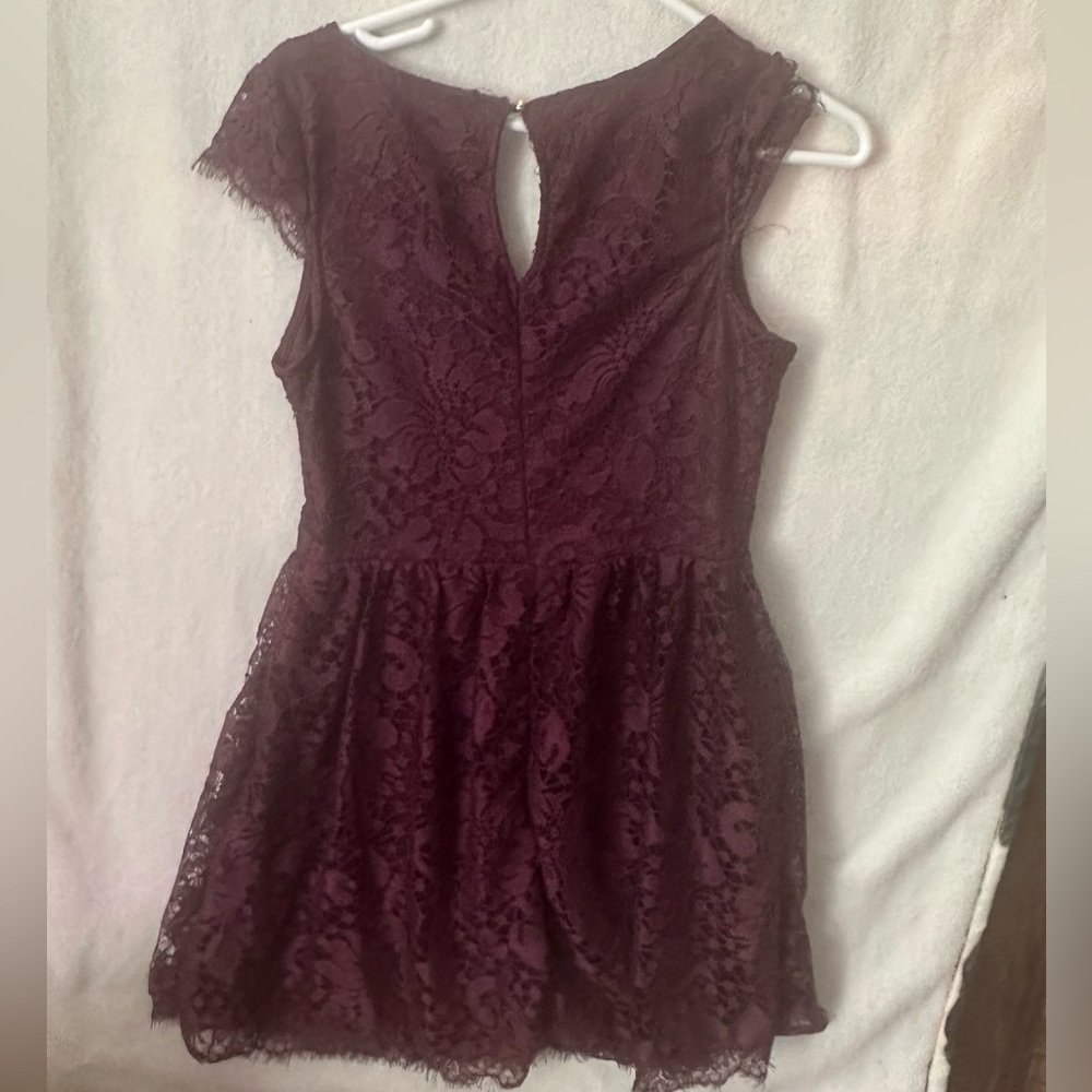 Xhilaration maroon Lace Mini Dress - Picture 2 of 3